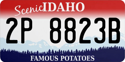 ID license plate 2P8823B