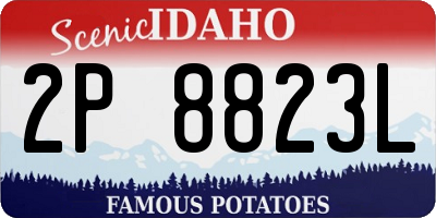 ID license plate 2P8823L