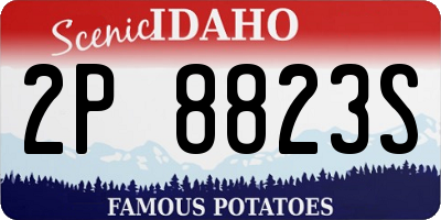 ID license plate 2P8823S