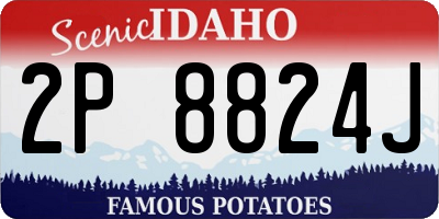 ID license plate 2P8824J