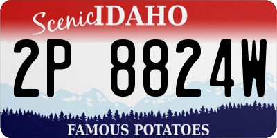ID license plate 2P8824W