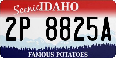 ID license plate 2P8825A