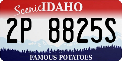 ID license plate 2P8825S