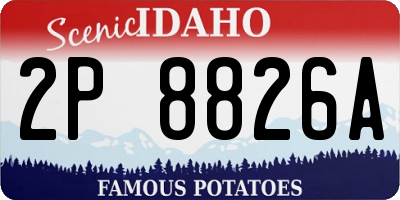 ID license plate 2P8826A