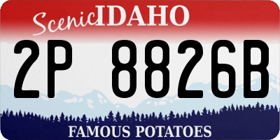 ID license plate 2P8826B
