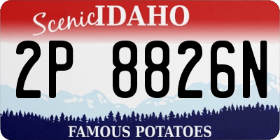 ID license plate 2P8826N