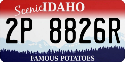 ID license plate 2P8826R