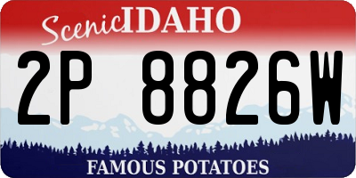 ID license plate 2P8826W
