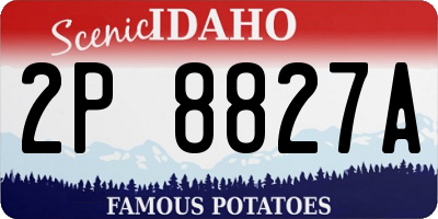 ID license plate 2P8827A