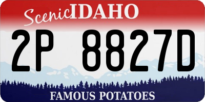 ID license plate 2P8827D