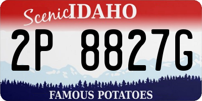 ID license plate 2P8827G
