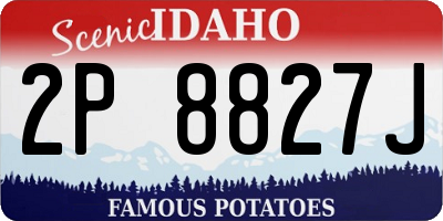 ID license plate 2P8827J
