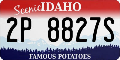 ID license plate 2P8827S