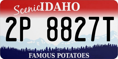 ID license plate 2P8827T