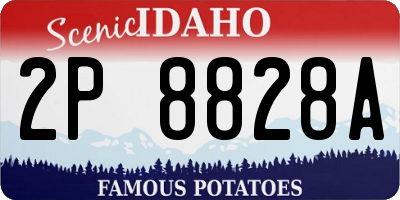 ID license plate 2P8828A