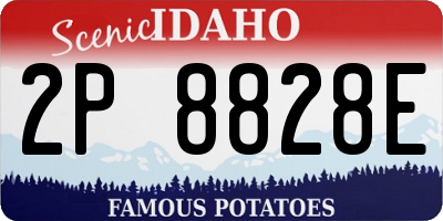 ID license plate 2P8828E