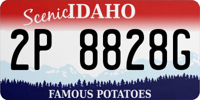 ID license plate 2P8828G