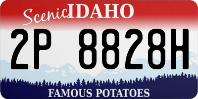 ID license plate 2P8828H