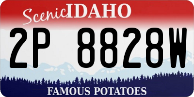 ID license plate 2P8828W