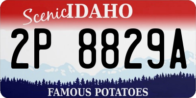 ID license plate 2P8829A