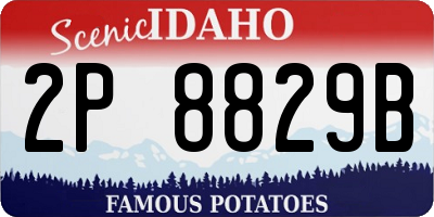 ID license plate 2P8829B