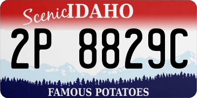 ID license plate 2P8829C