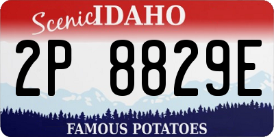 ID license plate 2P8829E