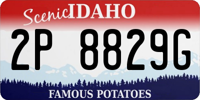 ID license plate 2P8829G