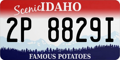 ID license plate 2P8829I