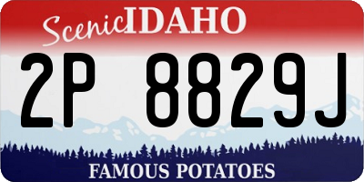 ID license plate 2P8829J