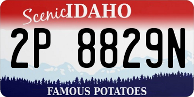 ID license plate 2P8829N