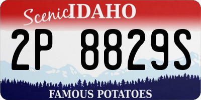 ID license plate 2P8829S