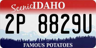 ID license plate 2P8829U