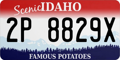 ID license plate 2P8829X