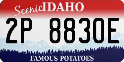 ID license plate 2P8830E