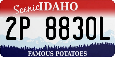 ID license plate 2P8830L