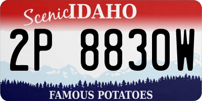 ID license plate 2P8830W