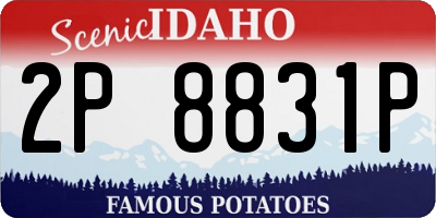 ID license plate 2P8831P