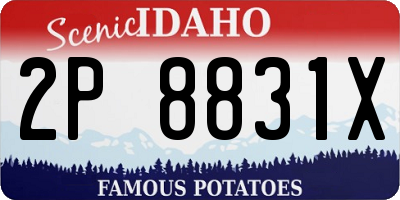 ID license plate 2P8831X