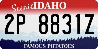ID license plate 2P8831Z