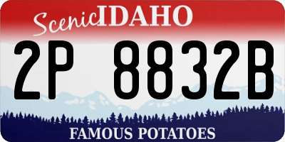 ID license plate 2P8832B