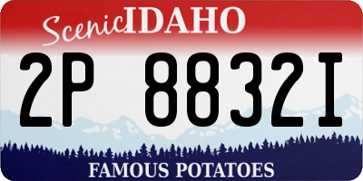 ID license plate 2P8832I
