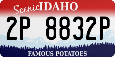 ID license plate 2P8832P