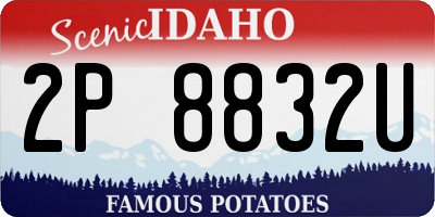 ID license plate 2P8832U
