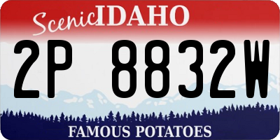 ID license plate 2P8832W
