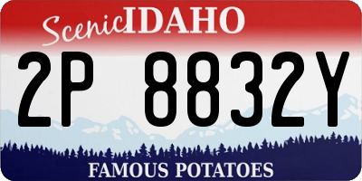 ID license plate 2P8832Y