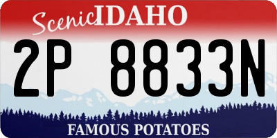 ID license plate 2P8833N