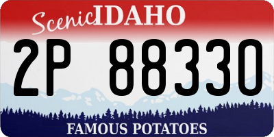 ID license plate 2P8833O