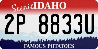 ID license plate 2P8833U