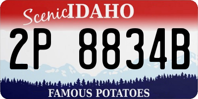 ID license plate 2P8834B